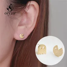 Новинка! Модные серьги-гвоздики с персонажами из мультфильмов. Милые серьги-гвоздики в виде животных-привидений для женщин ED014