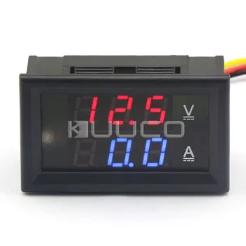 

Digital Voltmeter Ammeter DC 4.5~30V/100A Voltage Current Meter 2in1 Monitor/Tester DC 12V 24V Panel Meter/Digital Meter
