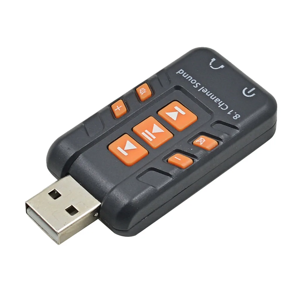Новое поступление USB в 3D аудио Внешняя звуковая карта 8 1 канальный адаптер Tarjeta De