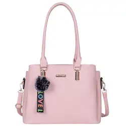2019 весенне-осенняя Новая модная женская однотонная сумка на плечо, элегантная розовая сумка-мессенджер, повседневная дорожная сумка для