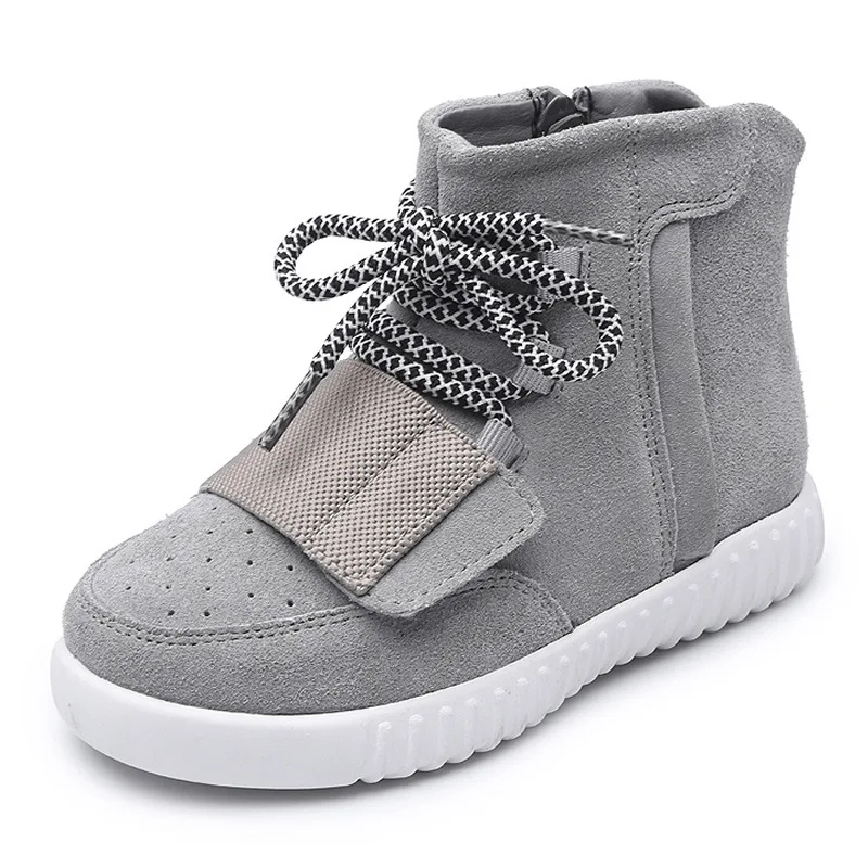High Neck Leather Shoes For Boys