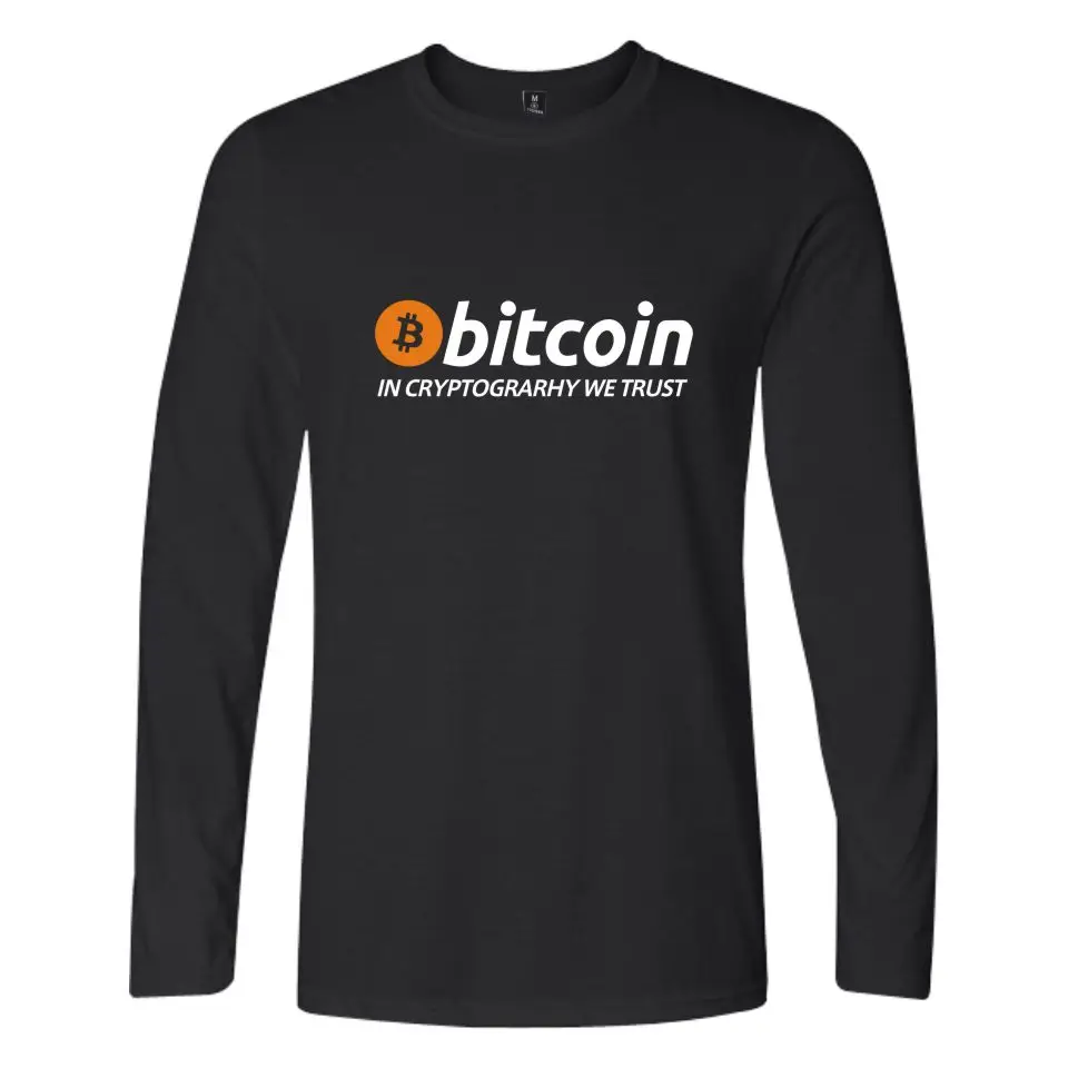Новые биткоины в Cryptograrhy We Trust футболка для мужчин и женщин повседневная одежда