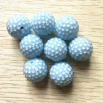 

(choose size) 12mm/16mm light blue color clear Resin Rhinestone Beads
