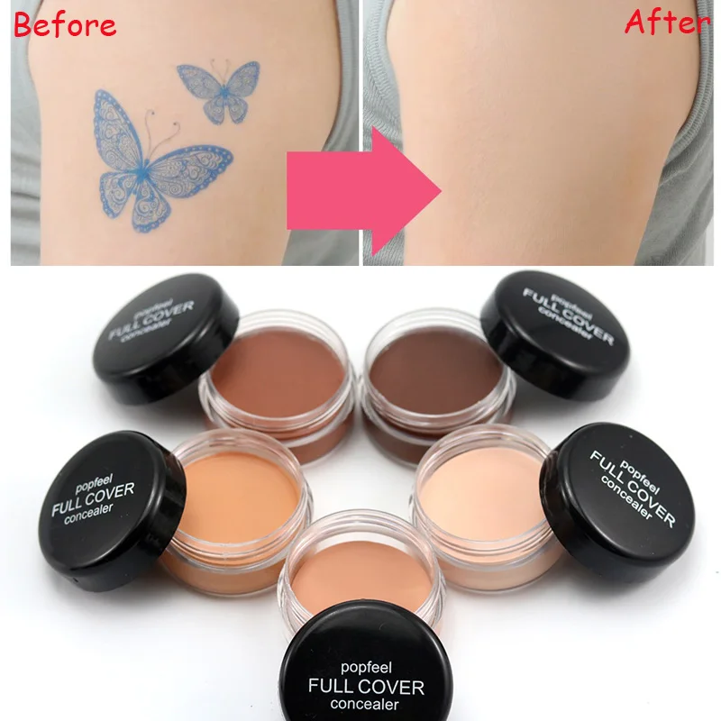 

2019 New Fashion Pro Full Coverage Cream Concealing Foundation Natural Concealer Cover Wrinkles Dark Circles Face Makeup Tools