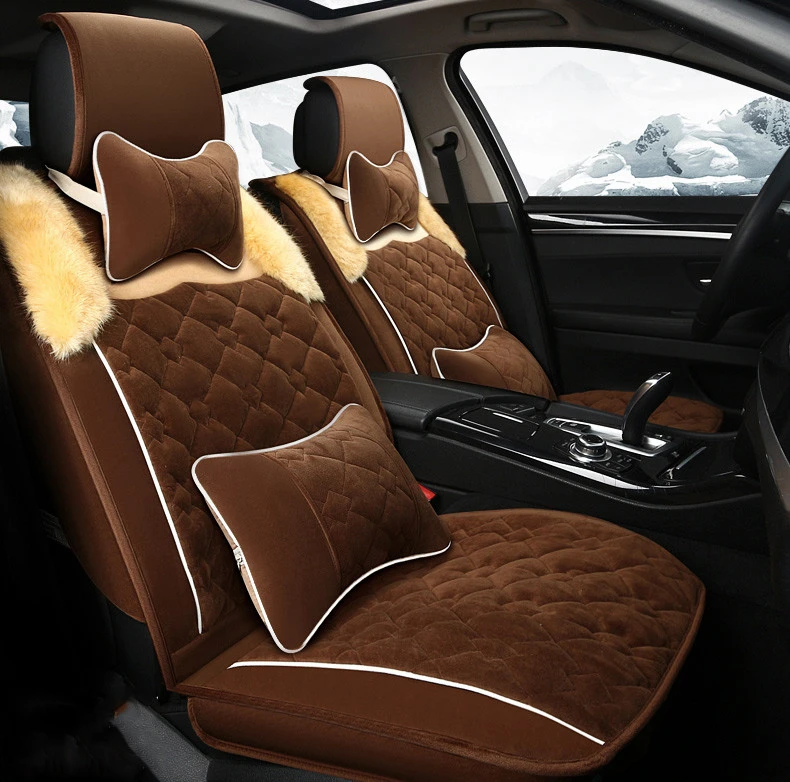 winter warm plush flocking seat cover 28