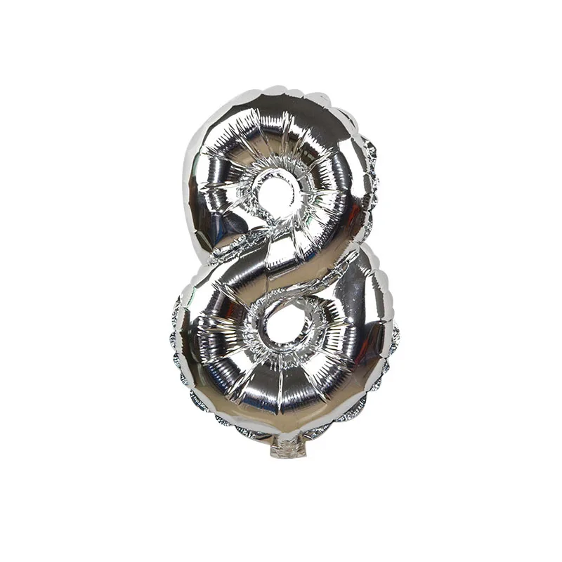 32 дюйма золотистый Серебристый с розой Количество воздушных шаров большой Фольга воздушный шар, дня рождения, свадьбы, годовщины украшения отмечание праздника поставки - Цвет: silver-8