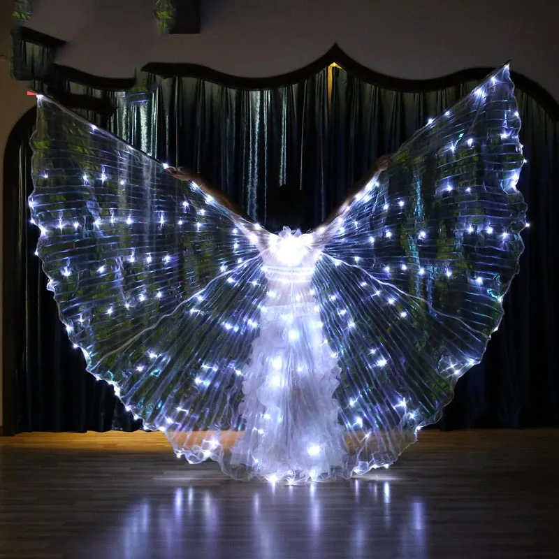 Женский мигающий меняющий цвет свет танец живота Isis Крылья светодиодный Сказочный бабочка танцевальный r костюм восточный индийский танец живота танцы