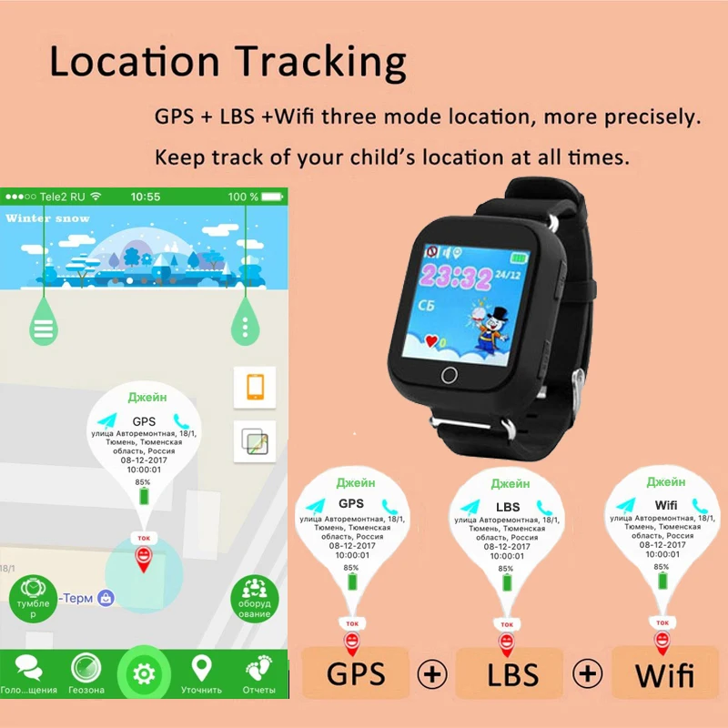 Оригинальные GPS Смарт часы TWOX Q750 Q100 gw200s детские с Wi Fi SOS устройство отслеживания
