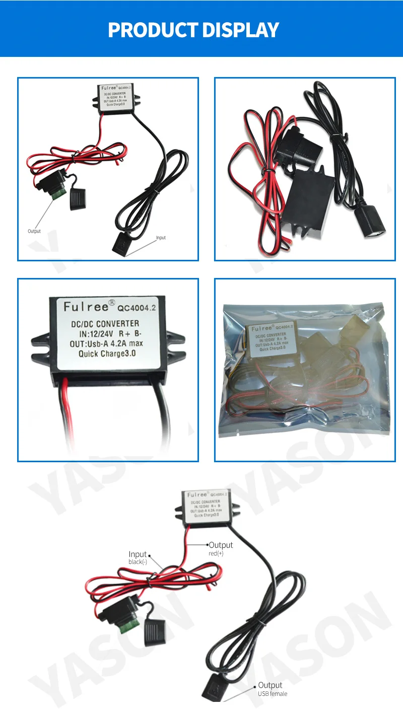 USB преобразователь питания DC/DC 12 В 15 в 20 в 24 В до 5 В 10 в 12 В 3.2A водонепроницаемый автомобильный Мотоцикл Зарядное устройство телефон 12 до 5 В usb dc