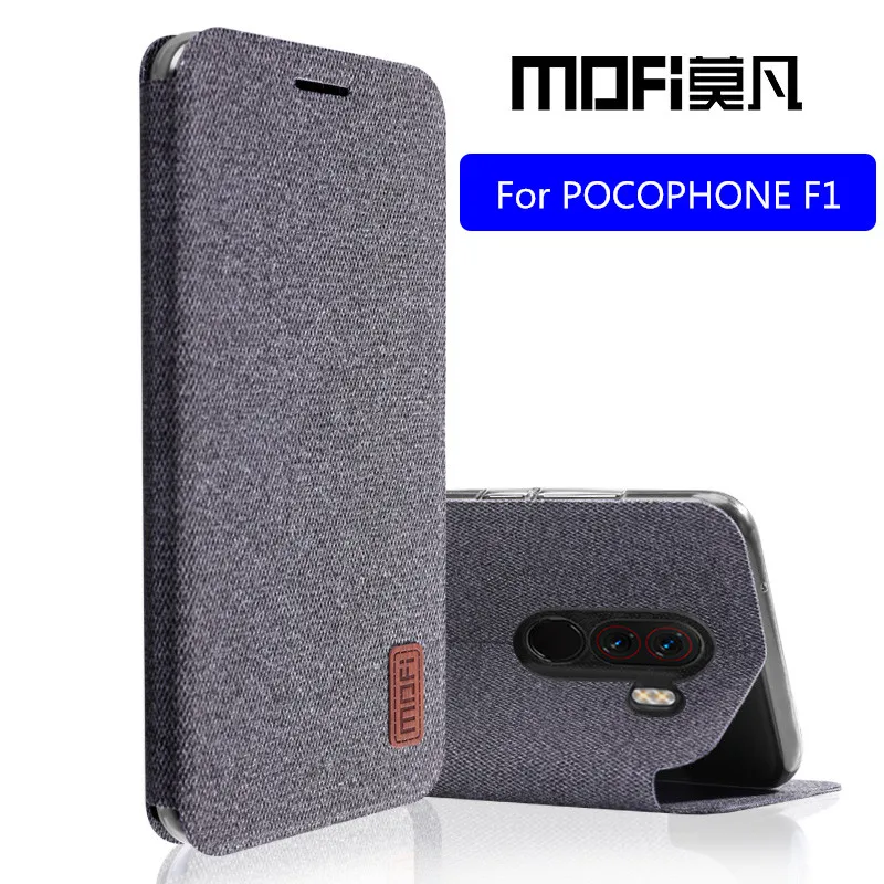 POCOPHONE F1 case For Xiaomi POCO flip cover full protect silicone shockproof capas MOFi original | Мобильные телефоны и