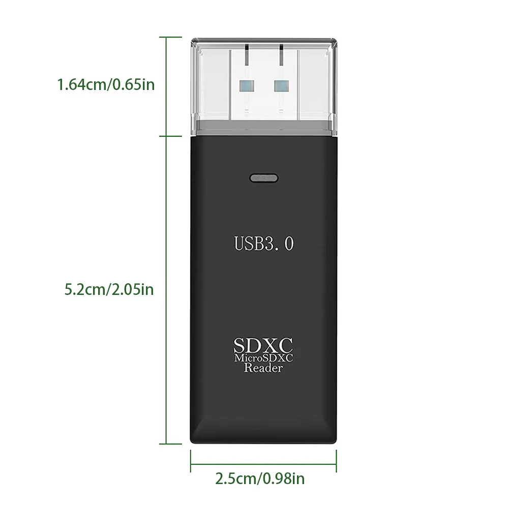 Внешний USB3.0 Card Reader MICRO SD TF 2-в-1 SD Card Reader для PC ноутбук рабочего Tablet Прямая поставка