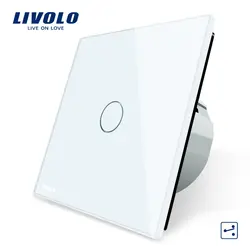 Livolo ЕС Стандартный настенный выключатель 2 Way Управление переключатель, кристалл Стекло Панель, настенный светильник Сенсорный экран