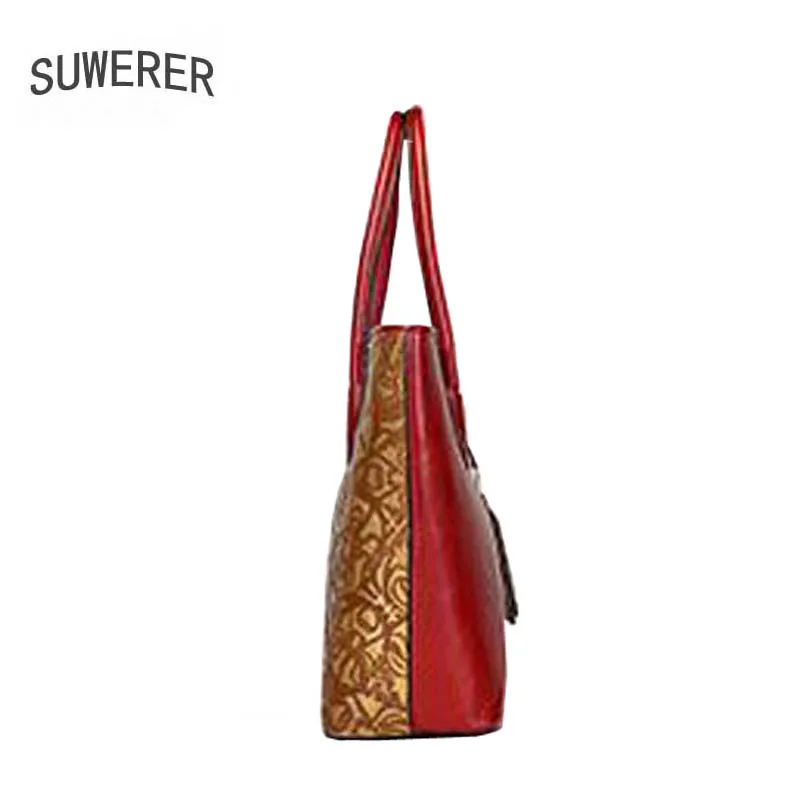 Schulter Suwerer Orange Print Messenger Neue Leder Premium 2019 Tasche Luxus Damen Designer wrAI4Brxq
