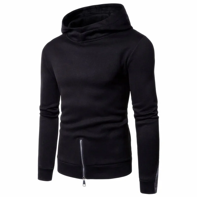 

Fashion New Hoodies Brand Men Zipper Decoration Sweatshirt Male Men'S Sportswear Hoody Hip Hop Shrink Autumn Winter Hoodie