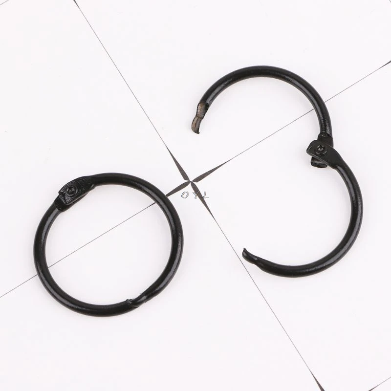 Metal Ring Binder, Metal Binder Ring 6 colors 10pcs Metal Loose Leaf Binder Ring Book Hoops DIY Albums School Office Supplies