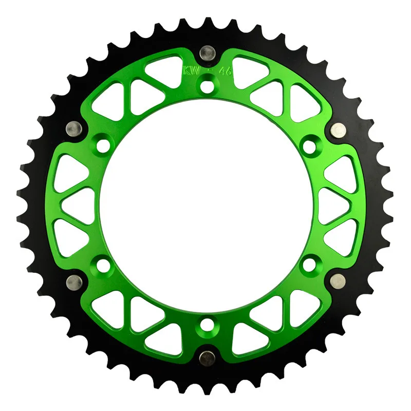 Детали мотоцикла стальные алюминиевые композитные 45~ 52 T задние звездочки для KAWASAKI KLX250 SDF SEF KLX450R kx250f-e Fit 520 цепь - Цвет: 46T