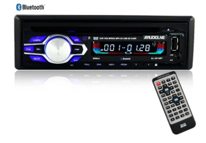 1 Din 12V In Dash Single Aux Car DVD CD Player Vehicle MP3 Stereo Handfree Autoradio Bluetooth Radio AutoRadio | Автомобили и