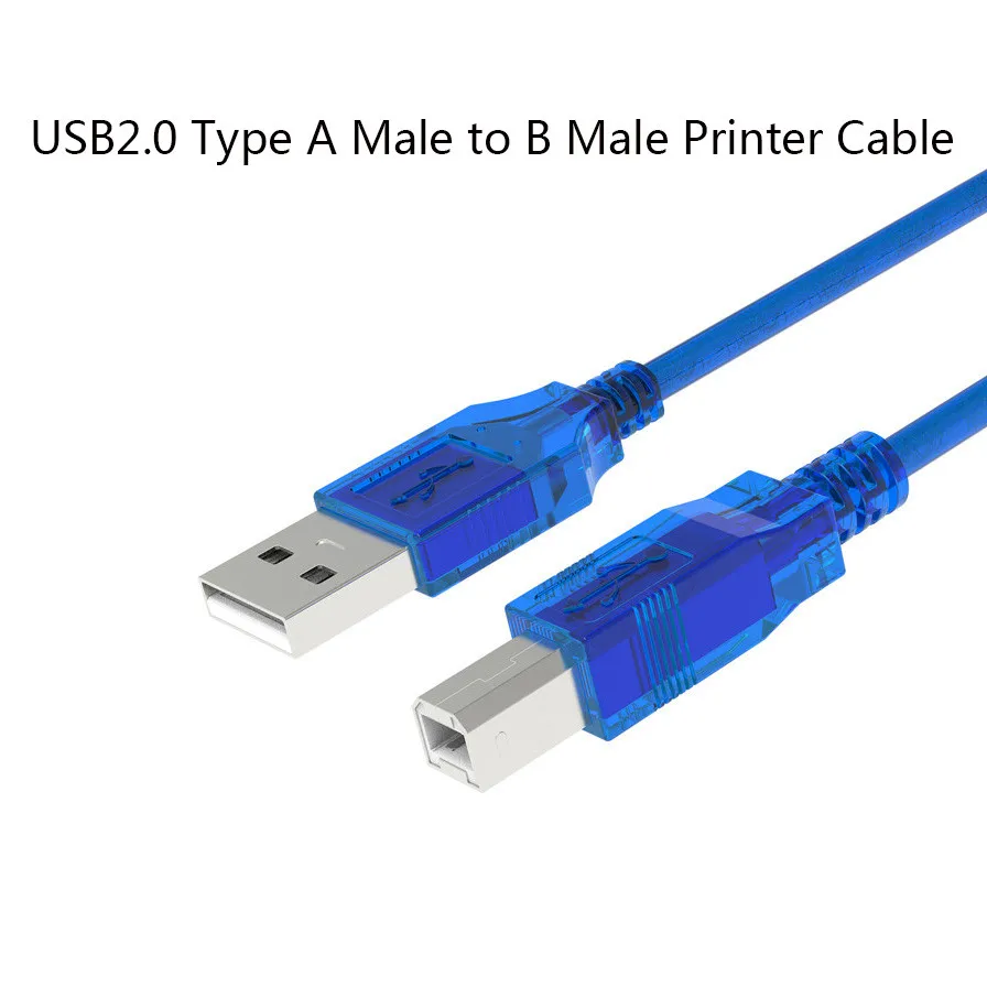 Высокоскоростной USB 2,0 type A to B Кабель для принтера со штыревыми соединителями для лазерного принтера hp