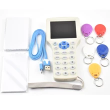 Английский супер ручной Rfid NFC копировальный считыватель писатель cloner 9 частота+ 5 шт. 125 кГц тег+ 5 шт. 13,56 МГц UID сменная карта