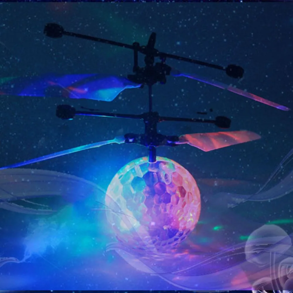

RC Toy EpochAir RC Flying Crystal Ball Drone Helicopter Ball Built-in Shinning LED Lighting for Kids Teenagers Colorful Flyings