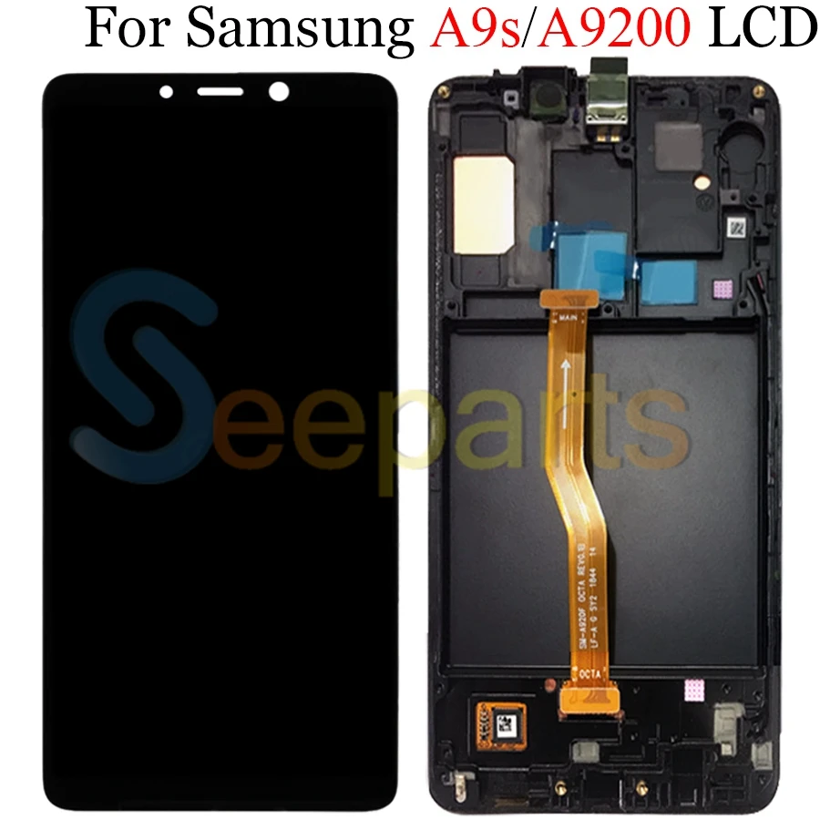 For Samsung Galaxy A9 2018 A9s A9 Star Pro SM-A920FDS LCD Display Touch Screen Digitizer with frame for Samsung A920 lcd (2)