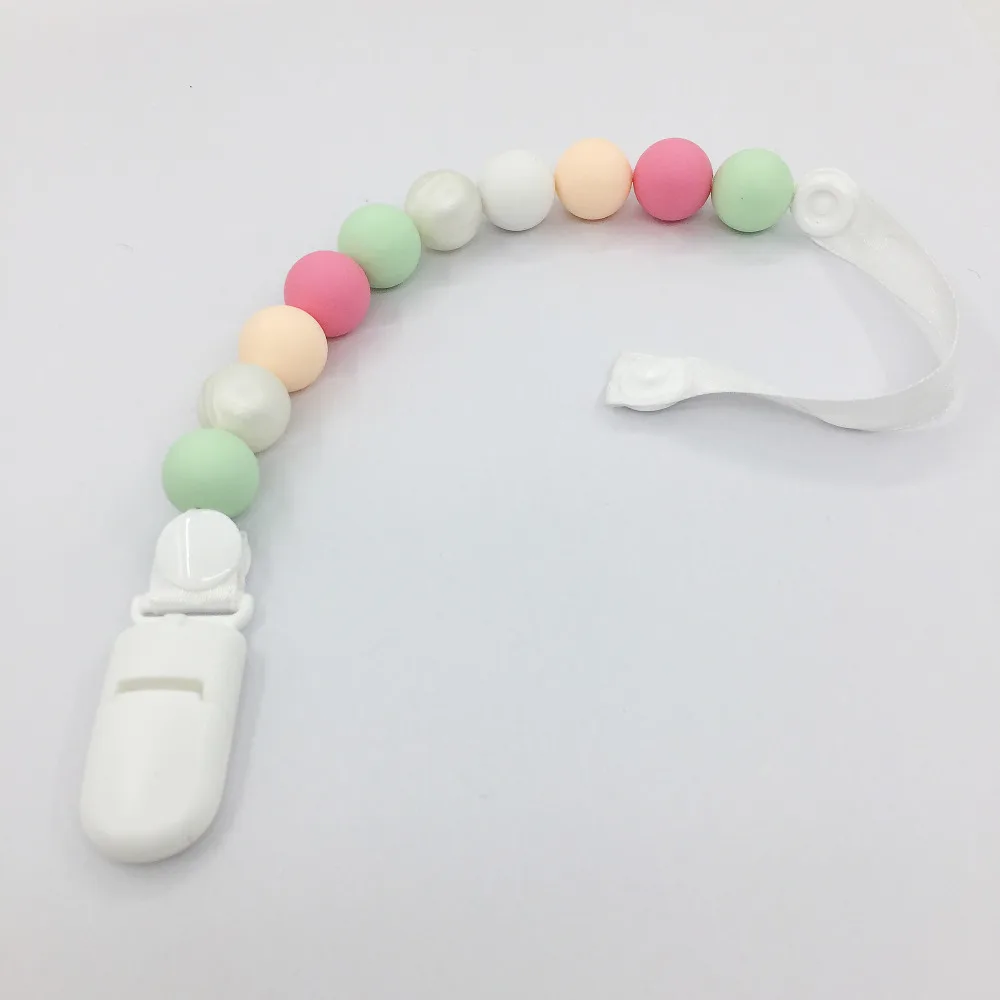 BPA Free Fun Shapes and Colors Silicone Pacifier Holder Best For