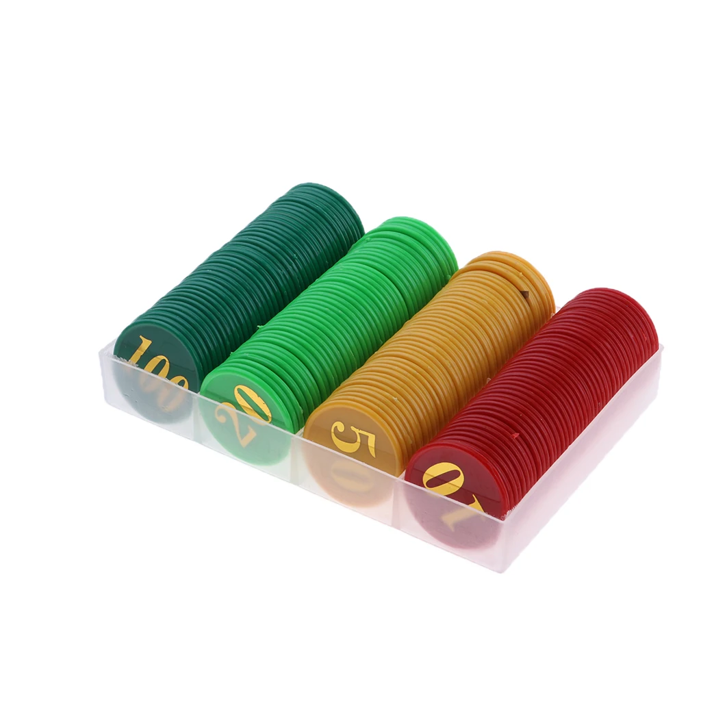 160pcs Acrylic Game Wager Mahjong Money Chips 33mm For Gambling Poker Game Mahjong Playing And Other Recreation Games