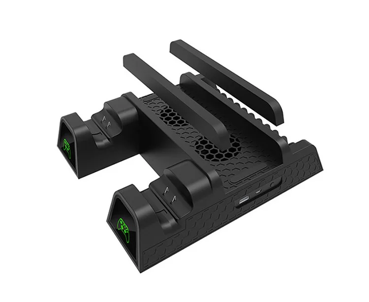 Vertical Cooling Stand Charging Stand for Xbox One/Xbox One S/Xbox One X Console Controllers with two Batteries and Game Storage