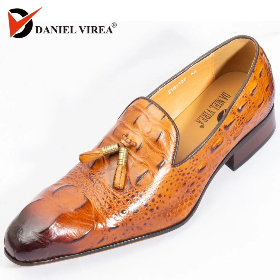 brown prom loafers