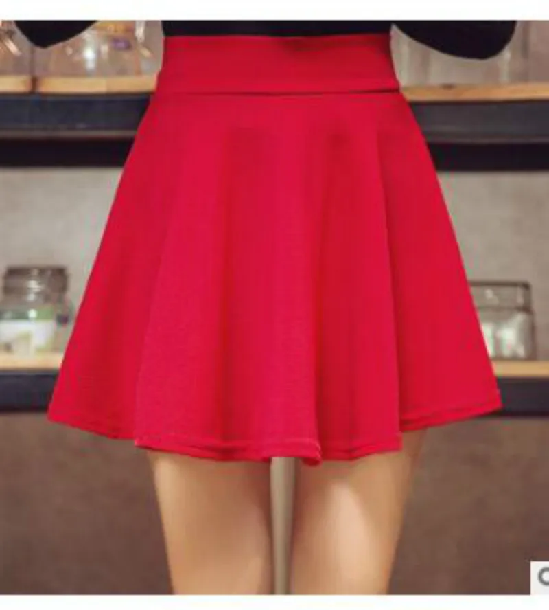 Женский в Корейском стиле, модная плиссированная короткая юбка, Женская Повседневная однотонная весенне-Летняя короткая женская юбка юбки, большие размеры S-5XL