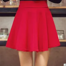 Женский в Корейском стиле, модная плиссированная короткая юбка, Женская Повседневная однотонная весенне-Летняя короткая женская юбка юбки, большие размеры S-5XL
