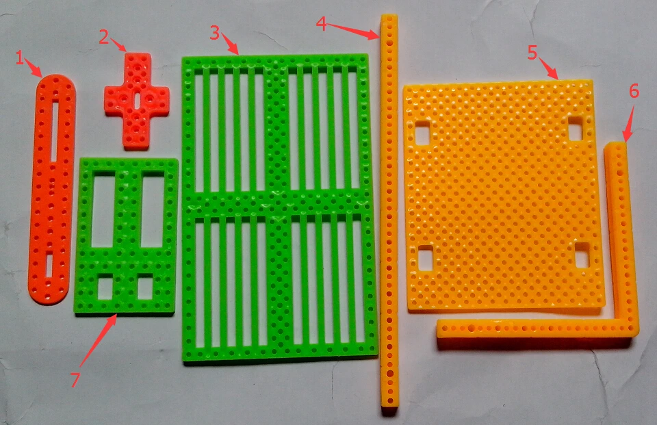 

35pcs 7 kinds of toy cars stand / car fixed plate / perforated mounting plate / remote control car accessories