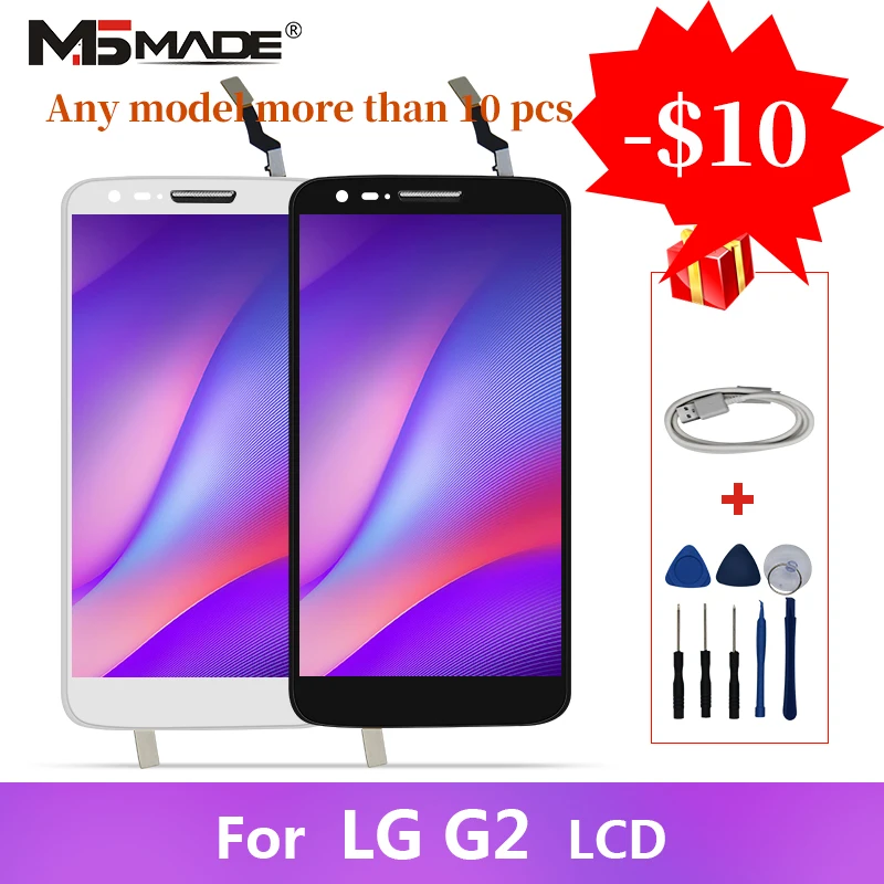 

Original LCDs For LG Optimus G2 D800 D802 D805 LCD Touch Screen Digitizer Display Replacement Assembly Parts With Frame