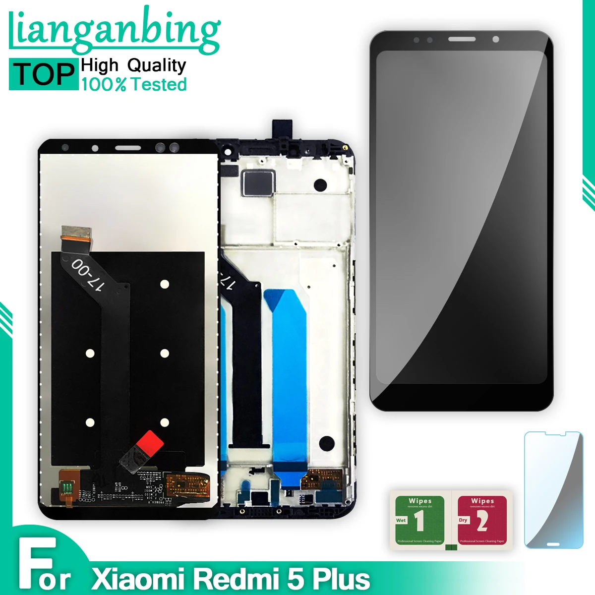 

100% Tested Working LCD For Xiaomi Redmi 5 Plus / Redmi 5Plus Full LCD DIsplay + Touch Screen with frame Digitizer Assembly