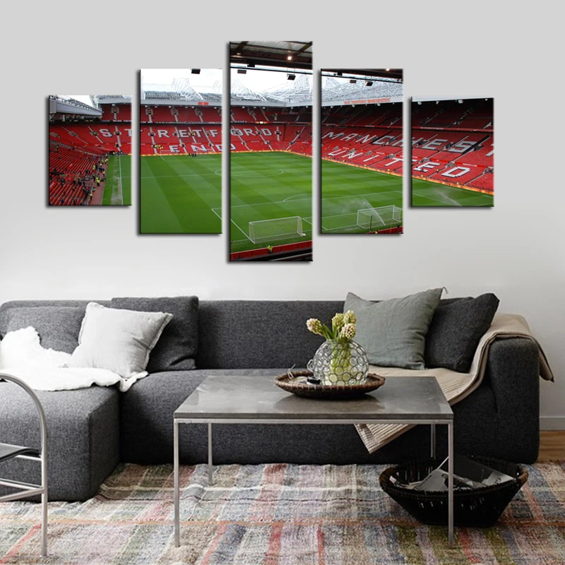 

Artryst Famous football stadium HD photo print poster frame 5 pieces canvas painting picture in living room wall art poster