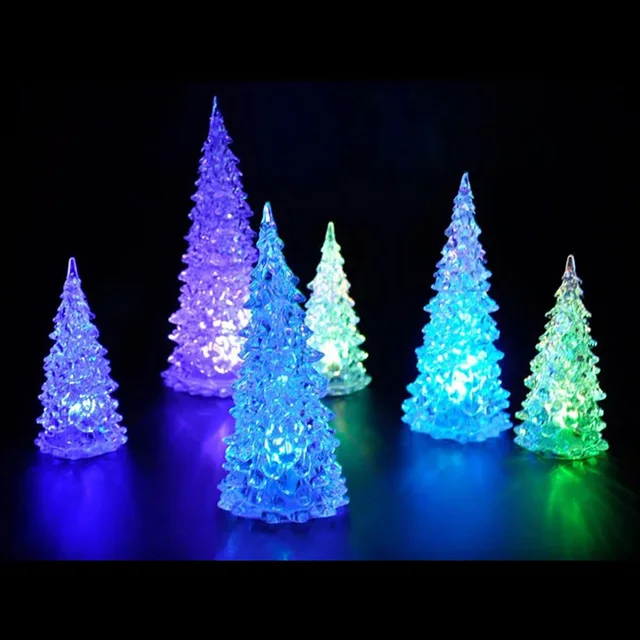 christmas tree night lamp ice crystal colorful changing led desk table light decor lighted christmas decoration - Led Lighted Christmas Decorations christmas tree night lamp ice crystal colorful changing led desk table light decor lighted christmas decoration - Led Lighted Christmas Decorations
