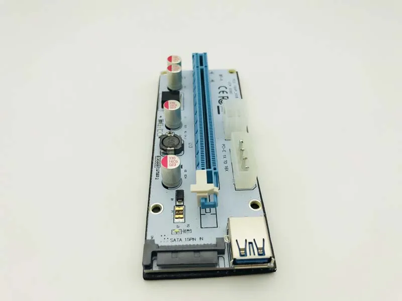 Адаптер PCI E 3 в 1 10 шт. 4 контактный разъем Molex 6pin SATA 60 см PCIE 1x к 16x переходная карта