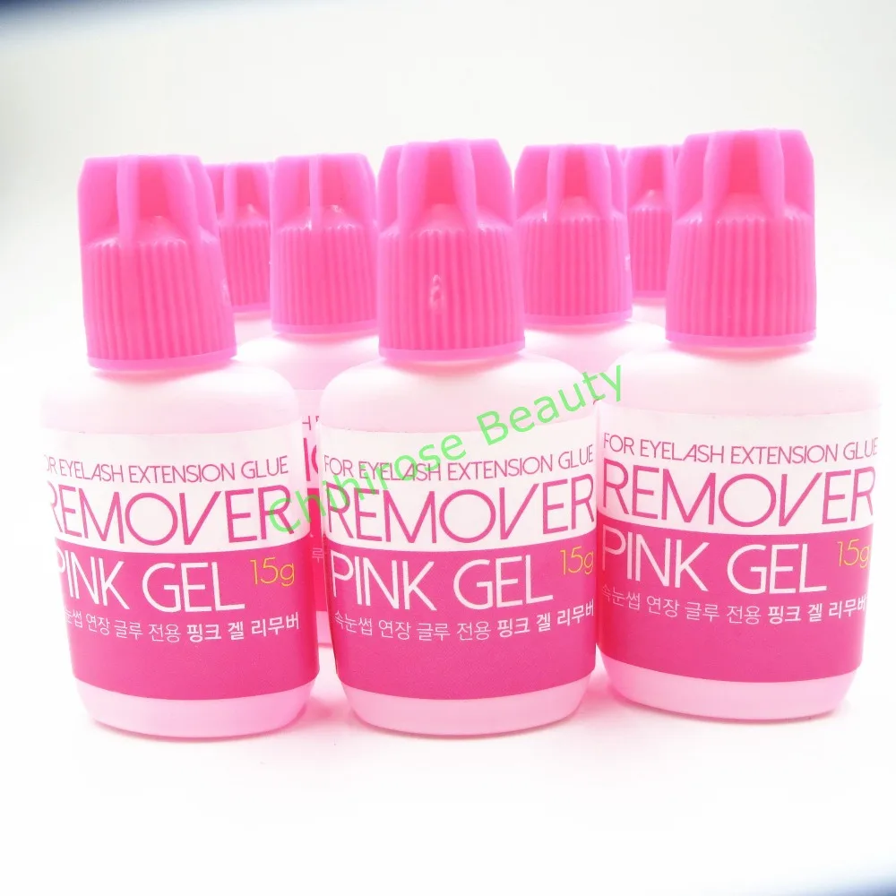 

Free Shipping Hot Sell Wholesale Pink Gel Remover For Eyelash and Eyebrow Extensions Glue from Korea 5 bottles/lot 15g/bottle
