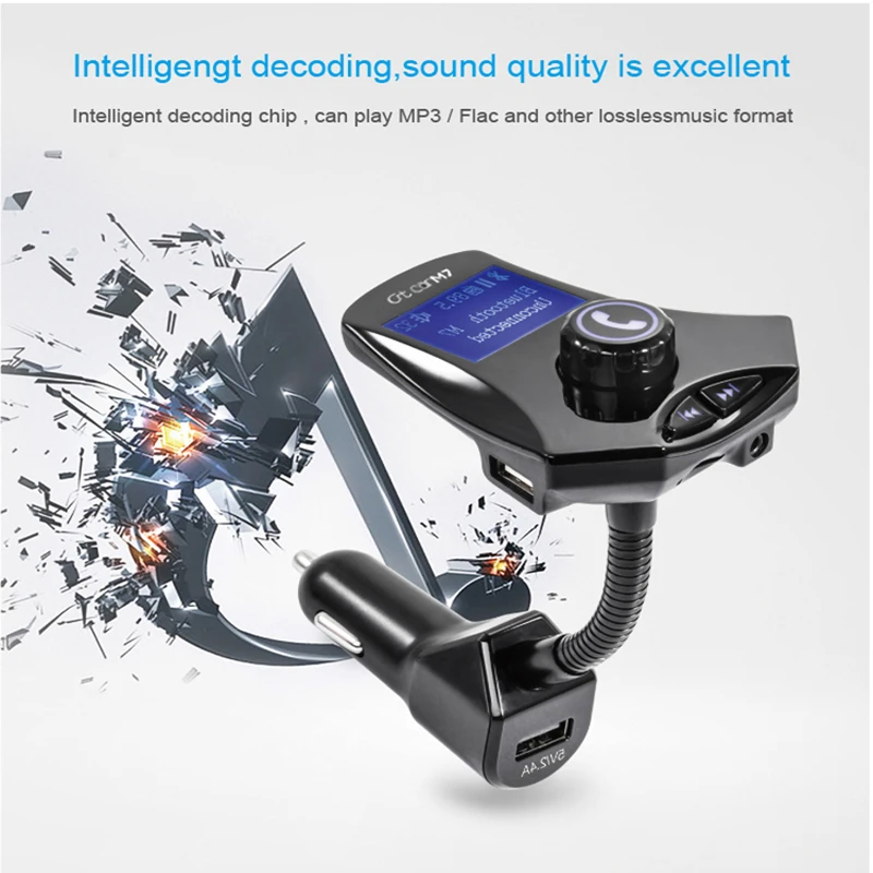 Bluetooth font b car b font kit Fm transmitter MP3 play 4 kinds of play mode