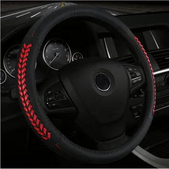

Genuine leather car steering wheel cover Interior accessories for volkswagen cc volante caddy Vauxhall Viva Vxr8 Antara astra