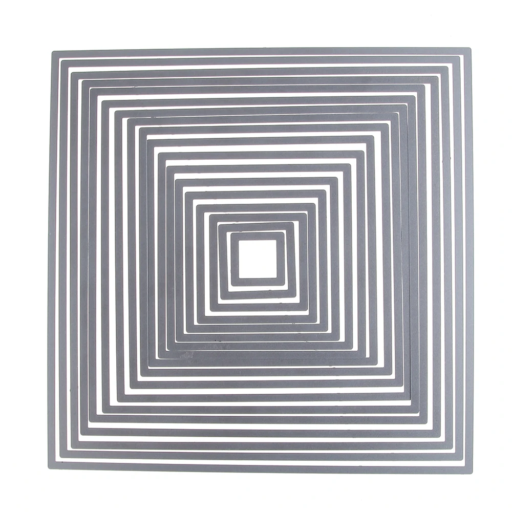  Double Pierced Square Borders Metal Cutting Dies Cards 3D DIY Scrapbooking Craft Die Photo Invitati - 32833888699