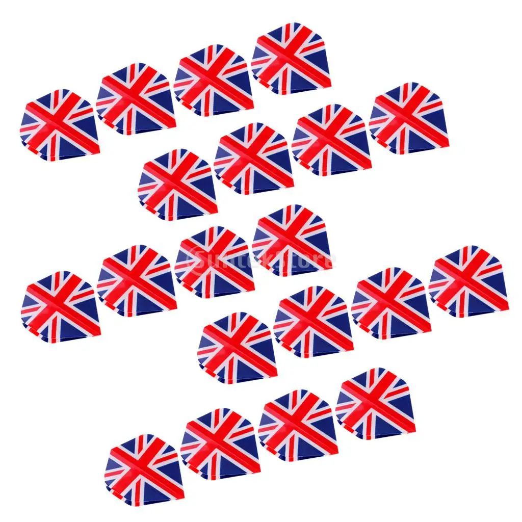 20 pieces Standard Dart Flights Professional Darts Accessories National Flag Design