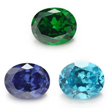 Размер 2x3-13x18mm AAAAA овальный CZ камень морской синий, зеленый, B; ue синтетический кубический цирконий камень свободный