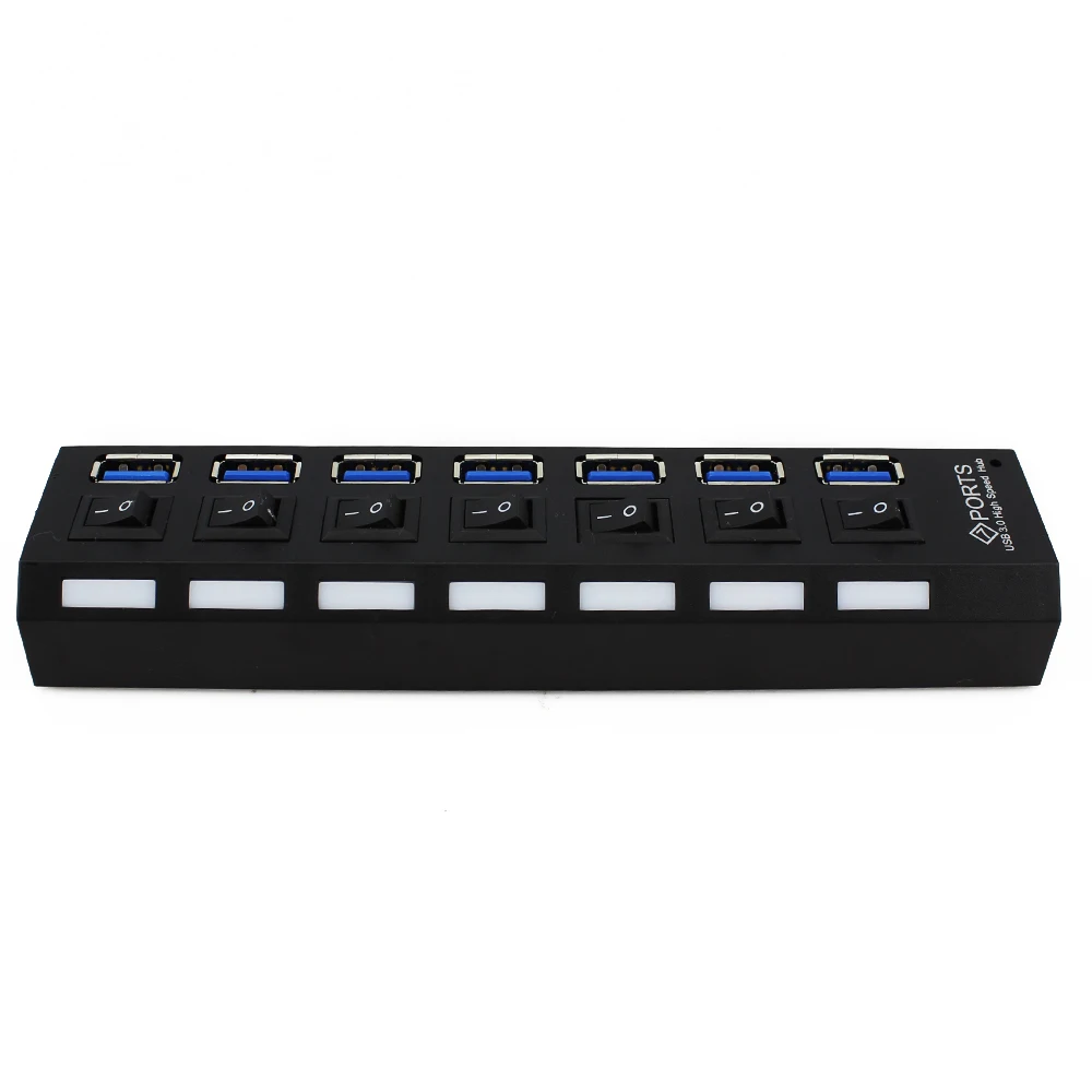 Микро концентратор с 7 портами USB 3 0 портативный Суперскоростной разветвитель 5