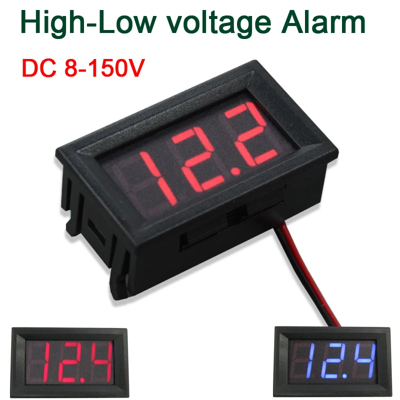 DC 7-150V 3 Digital LED Voltage Volt Meter Voltmeter 12V 24V 48V 72V Car Battery 
