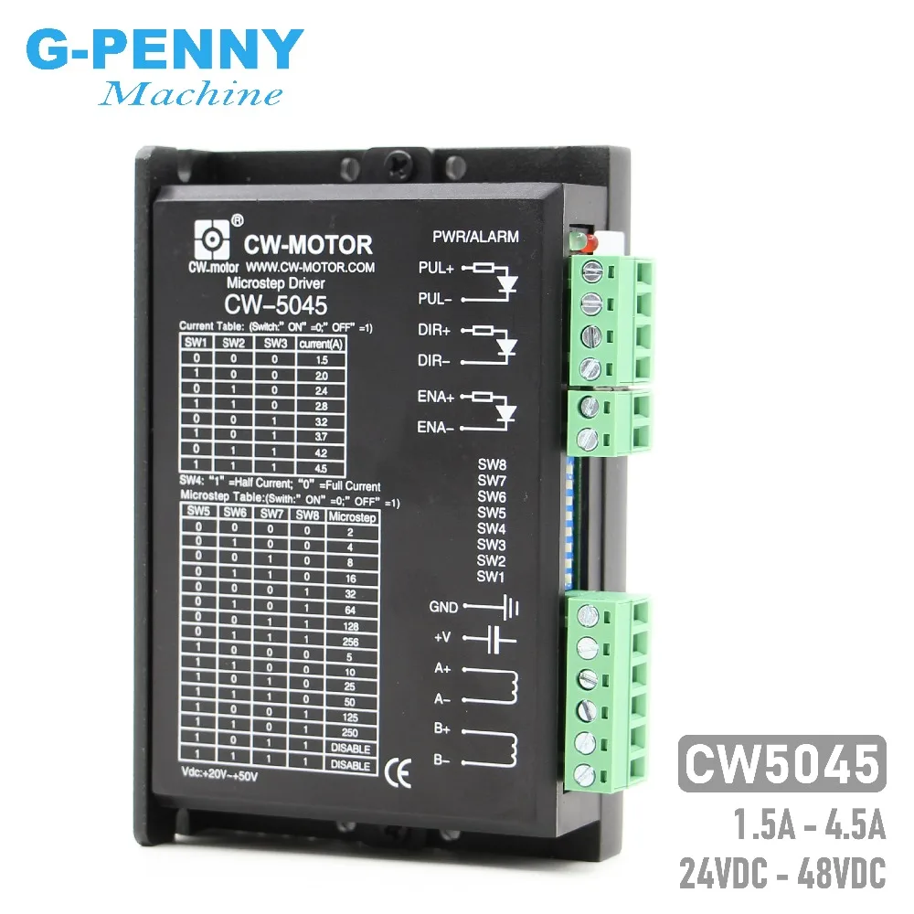 Новое поступление! Nema 23 Драйвер шагового двигателя CW5045 0-4.5A 24-50vDC для Nema 17/Nema 23 2 фазы шагового двигателя привод