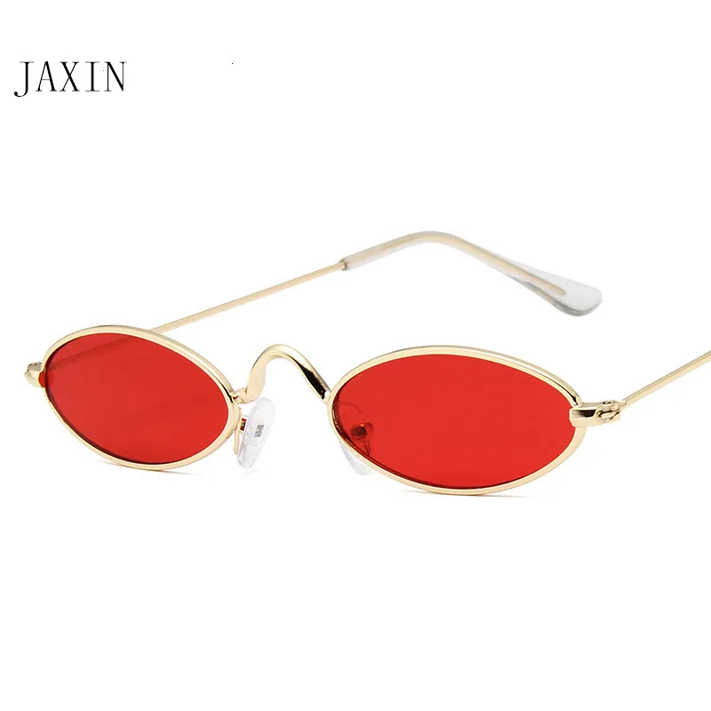 

JAXInFashion Small Sunglasses Women trend personality metal frame Sunglasses Men brand design handsome wild eyewear glassesUV400