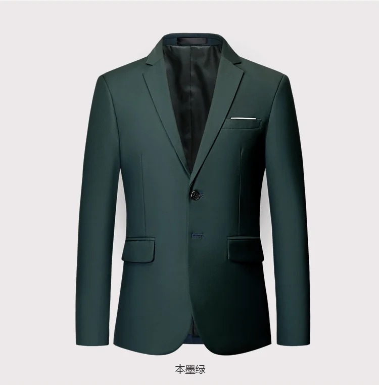 New listing luxury men's blazer large size 6XL Slim solid color jacket, fashion business banquet wedding dress jacket S-6XL