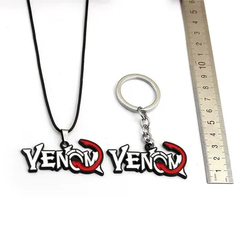 

J Store 10pcs/lot Wholesale Venom Keychain Spider Venom Letter Deadly Guardian Key Holder Women Men Car Bag Chaveiro JJ13101