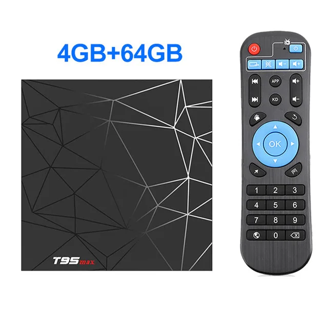 T95 Max tv Box Android 9,0 четырехъядерный процессор Allwinner H6 4 Гб ОЗУ 64 Гб ПЗУ 3D плеер 6K HDR Smart tv бокс с пультом дистанционного управления ТВ - Цвет: 4G64G